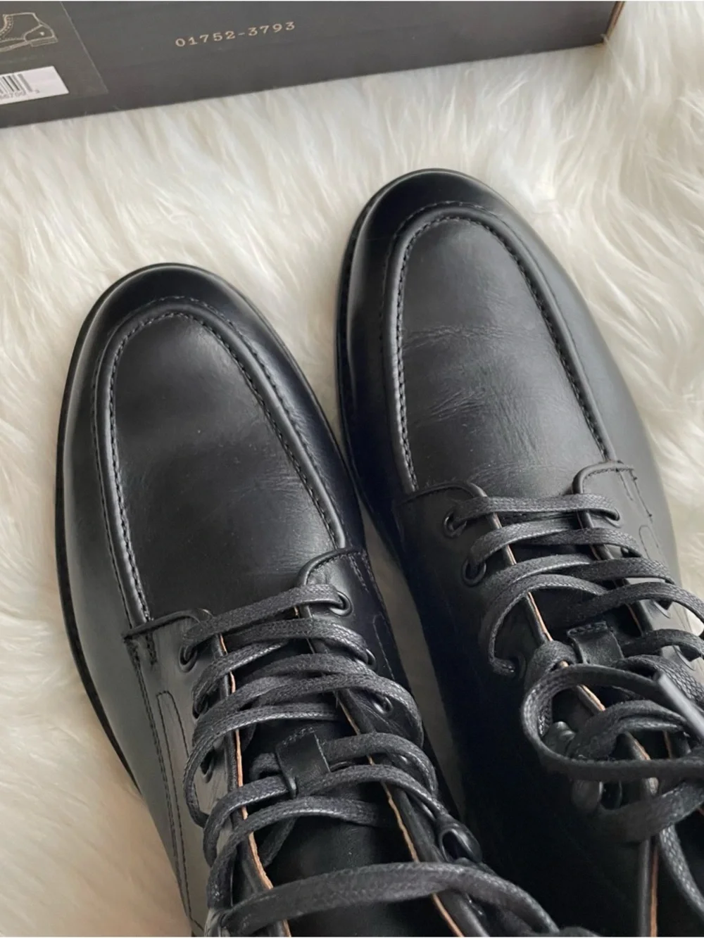 Frye Black Leather Lace-Up Men's Boots
